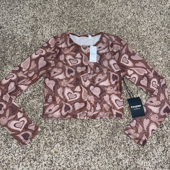 NWT-Playboy V-day mesh bunny cardigan - Picture 5 of 7